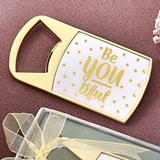 Fashioncraft 'Be-You-Tiful' Polka Dot Design Gold-Metal Bottle Opener