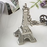 FashionCraft Silver-Metal Key Chain with Eiffel Tower Charm