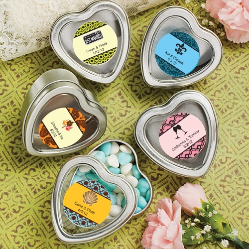 FashionCraft Personalized Expressions Heart-Shaped Mint Tin (Wedding)