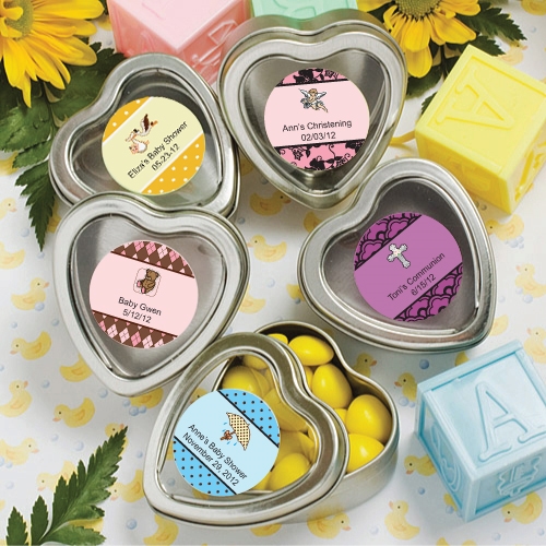 Personalized Expressions Heart-Shaped Mint Tin (Baby Shower)