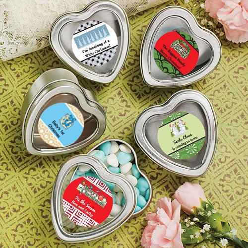 FashionCraft Personalized Expressions Heart-Shaped Mint Tin (Holiday)