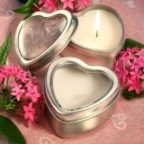 FashionCraft Light For Love Collection Heart-Shaped Candle Favor Tin