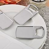 Perfectly Plain Collection Epoxy Dome Chrome Metal Bottle Opener