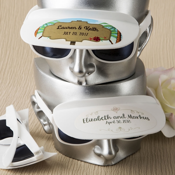 Personalized Expressions White Sunglasses and Visor Combination