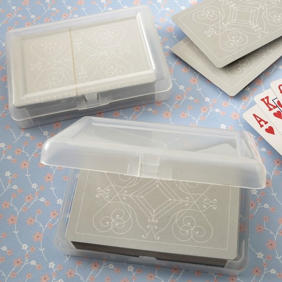 FashionCraft Designer Silver-Topped Playing Cards Deck in Plastic Case