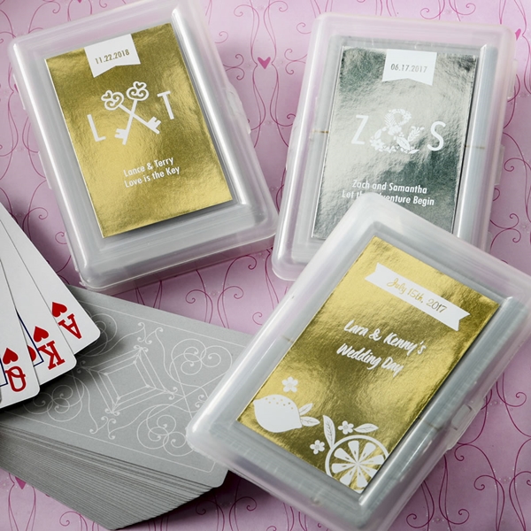 Metallics Collection Playing Card Deck with Case with Custom Sticker