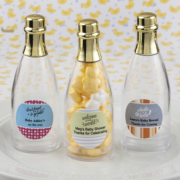 champagne bottle favors for baby shower