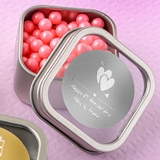 Personalized Metallics Clear-Top Square Mint Tin (Celebrations)