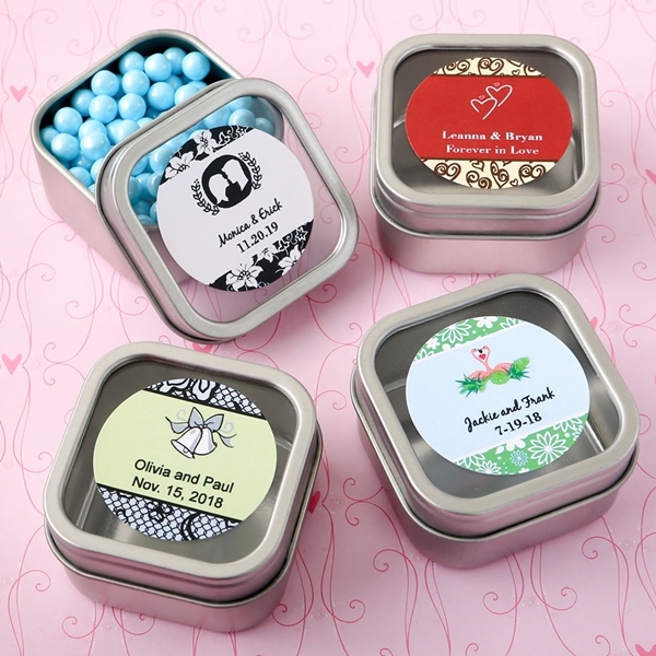 Personalized Expressions Collection Clear-Top Square Mint Tin