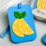FashionCraft Tropical Citrus-Themed Rubber Luggage Tag