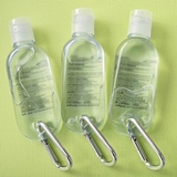 Perfectly Plain Collection Hand Sanitizer Plastic Bottle w/ Carabiner