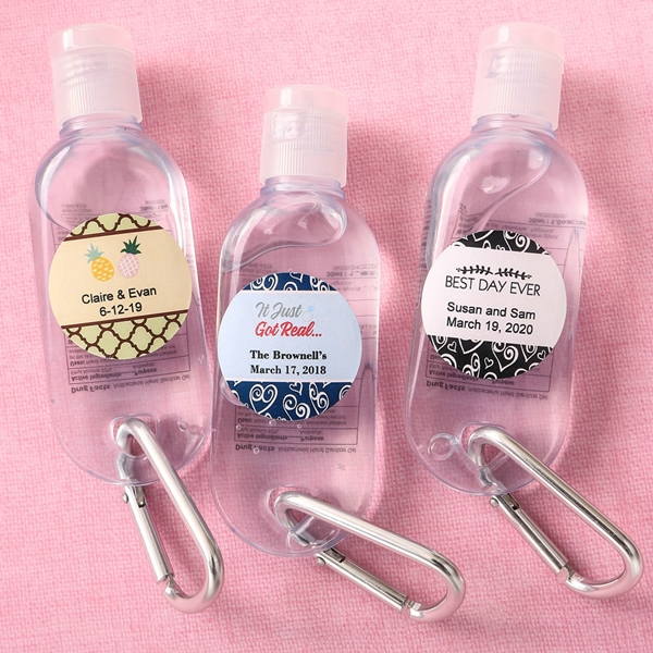 Personalized Expressions Hand Sanitizer with Caribiner (Wedding)
