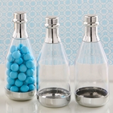 Perfectly Plain Collection Silver-Accented Champagne Bottle Container