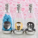Personalized Metallics Collection Silver-Accented Champagne Bottle