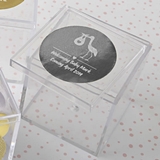 FashionCraft Personalized Metallics Square Acrylic Box (Baby Shower)