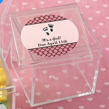 FashionCraft Personalized Expressions Square Acrylic Box (Baby Shower)