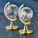 FashionCraft Gold-Accented Mini Globe Favor Container