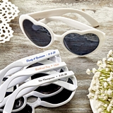 FashionCraft Personalized Expressions Heart-Shaped White Sunglasses