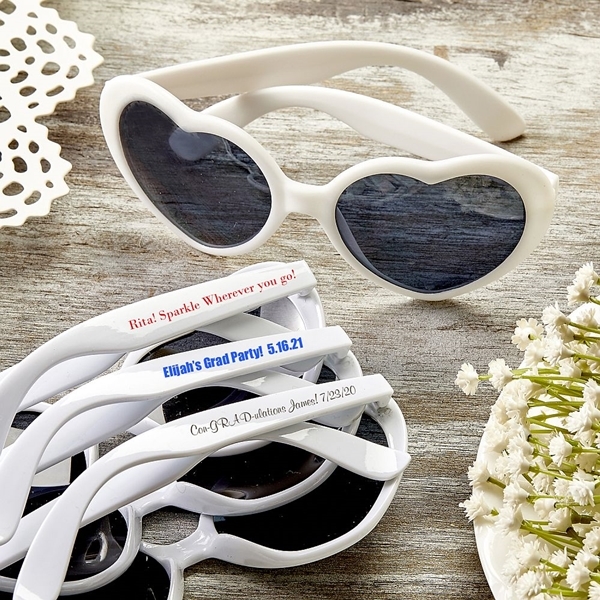Design Your Own Screen-Printed Heart-Shaped Sunglasses (Graduation)