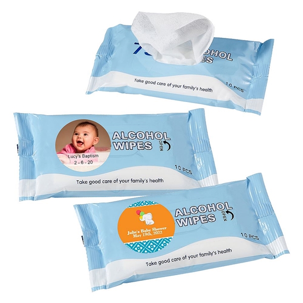 Personalized Expressions Collection 75% Alcohol Wipes (Baby Shower)