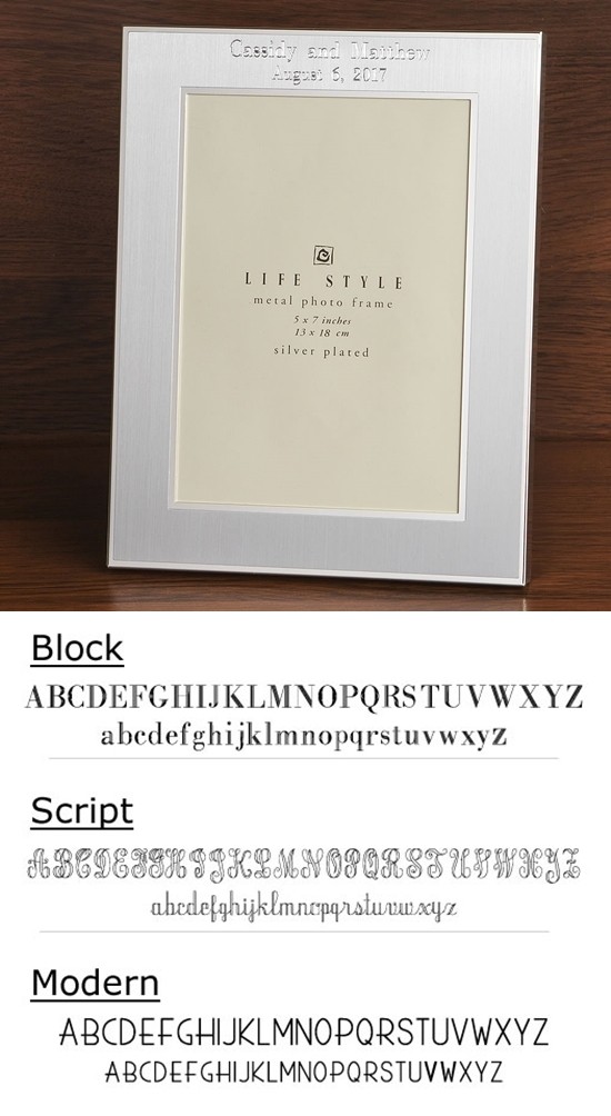 Fashioncraft Silver Plated Two Toned Engraved 5 X 7 Picture Frame Fashioncraft Silver Plated Two Toned Engraved 5 X 7 Picture Frame Personalized Gifts And Party Favors