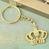 FashionCraft Gold-Colored-Metal Crown Design Key Chain