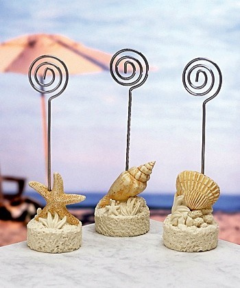 FashionCraft Placecard Holder: Seashore and Shells