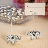 FashionCraft Silver Finish Elephant Place Card Holder