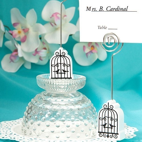 FashionCraft Elegant Birdcage Shaped Placecard Holder