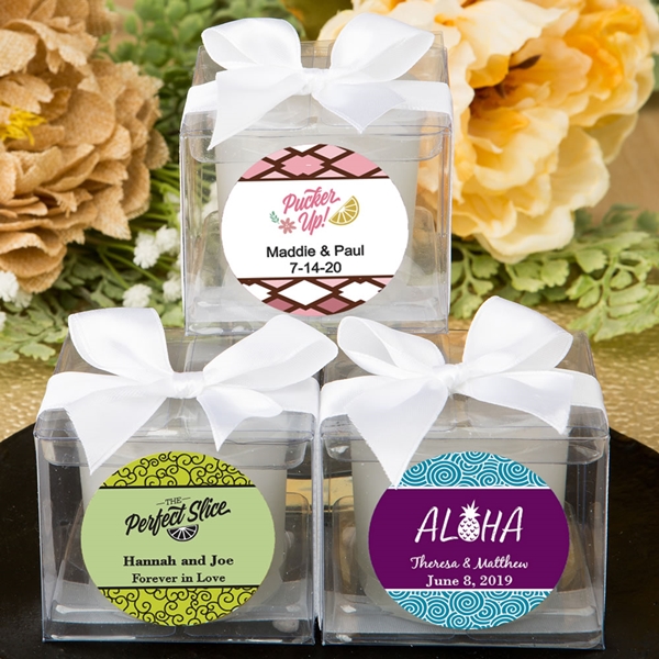 FashionCraft Personalized Expressions Candle Favor (Tropical Designs)