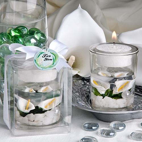FashionCraft Charming Calla Lily Gel Candle Holder Favor