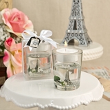 FashionCraft Eiffel Tower Gel Candle Holder with Rose and Leaf Detail