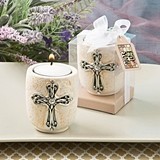 FashionCraft Exquisite Cross Design Tealight Candle Holder