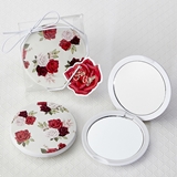 FashionCraft Beautiful Floral Rose Motif Compact Mirror in Gift-Box