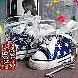 FashionCraft Oh So Cute Blue Star Print Baby Sneaker Key Chain