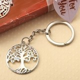 FashionCraft Silver Tree of Life and Family Cast-Metal Key Chain