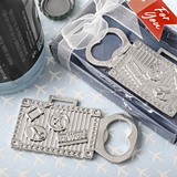 FashionCraft Suitcase Design Silver-Colored Cast-Metal Bottle Opener