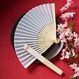 FashionCraft Elegant Silk Folding Fan Favor