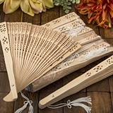 FashionCraft Intricately-Carved Sandalwood Fan