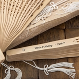FashionCraft Personalized Intricately-Carved Sandalwood Fan