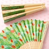 FashionCraft Personalized Expressions Pineapple-Theme Silk Folding Fan