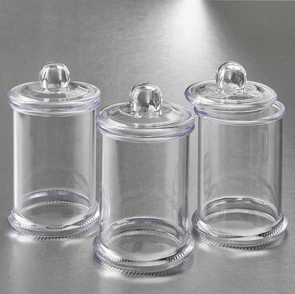 FashionCraft Perfectly Plain Acrylic Apothecary Jar with Handle Lid