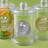 Personalized Metallics Collection Acrylic Apothecary Jar (Baby Shower)
