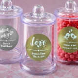 Personalized Metallics Collection Acrylic Apothecary Jar w/ Handle Lid