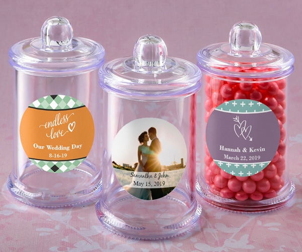 Personalized Expressions Collection Handle Lid Acrylic Apothecary Jar
