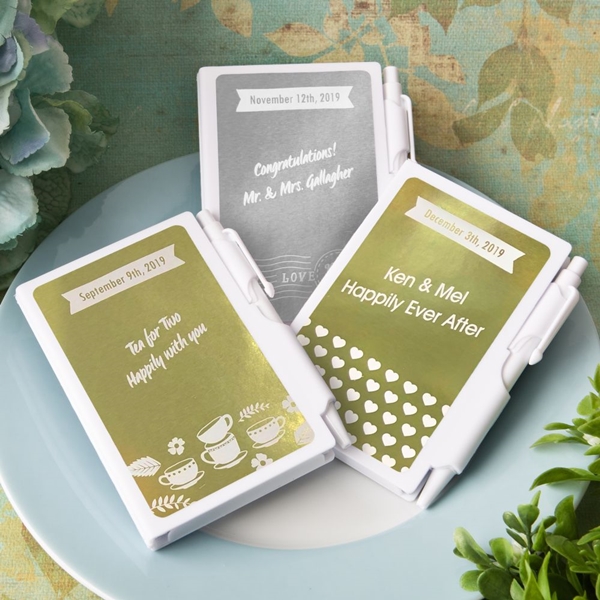 FashionCraft Metallics Collection Personalized Notebook (Wedding)