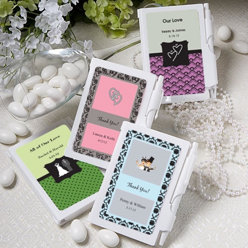 FashionCraft Personalized White Plastic Notebook (Wedding Designs)