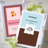 FashionCraft Personalized Bridal Shower Designs White Plastic Notebook