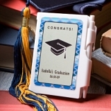 FashionCraft Personalized White Plastic Notebook (Graduation Designs)