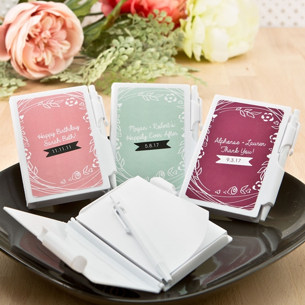 FashionCraft Personalized White Plastic Notebook (Vintage Designs)